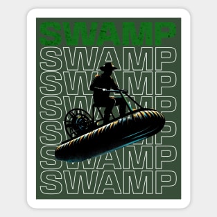 Swampboat Swamp Multitext Design Sticker